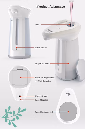 Liquid Water Display Elbow Electric Electronics Automatic Soap Dispenser Floor Dispenser