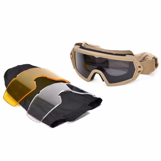 Tactical Goggles with Interchangeable Lens Anti Fog Glasses Shooting Safety Goggles