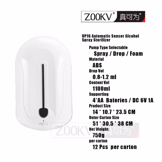 Wall Mounting Liquid Foam Sanitizer Alcohol Soap Dispenser
