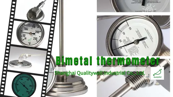 Hermetically Sealed Bezel Back Connection Mechanical Temperature Instrumentation Thermometer