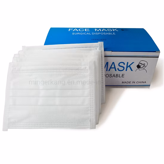 Médico Cirurgião Hospital Cirúrgico Exame de Segurança Protetora Boca Dental Não Tecido 3ply En14683 Papel Crianças Máscara Facial Descartável com Earloop Earloop