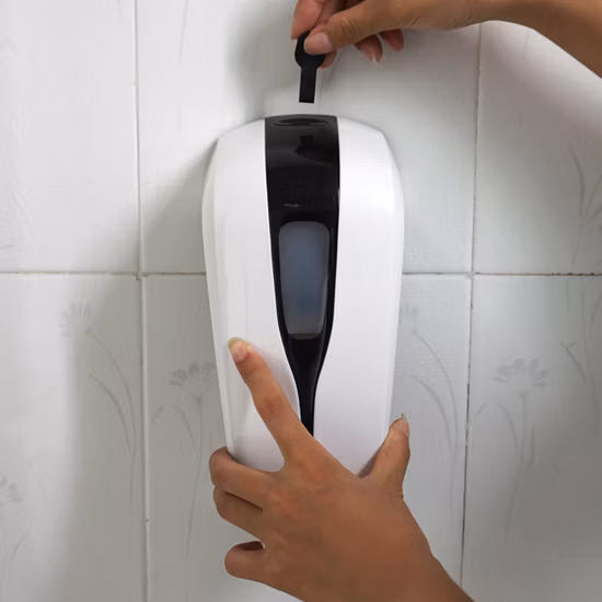 Dispensador de gel antibacteriano manual barato para banheiro Dispensador de sabão manual