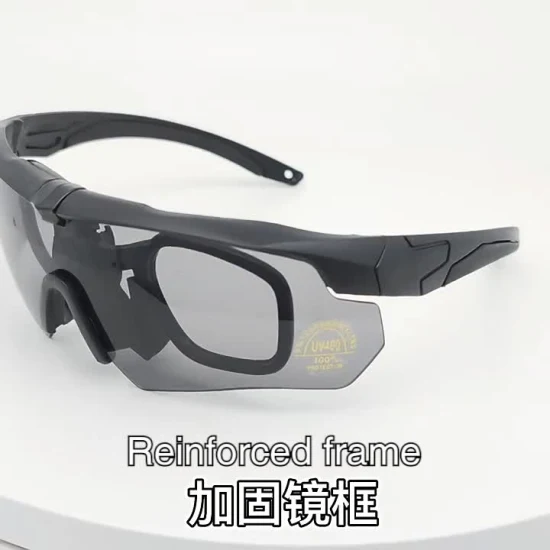 Óculos de lente substituíveis de meia armação filtram óculos UV à prova de vento e poeira